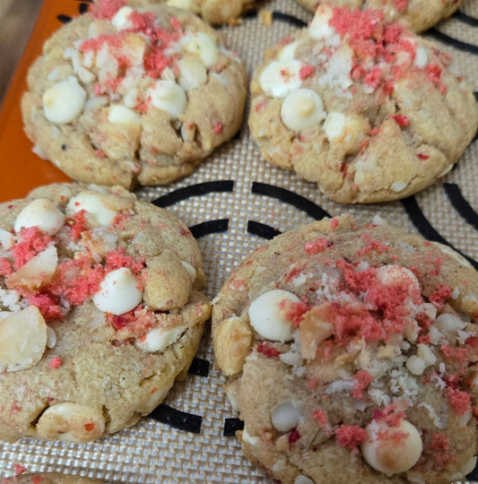 Strawberry White Chocolate Macadamia Cookies