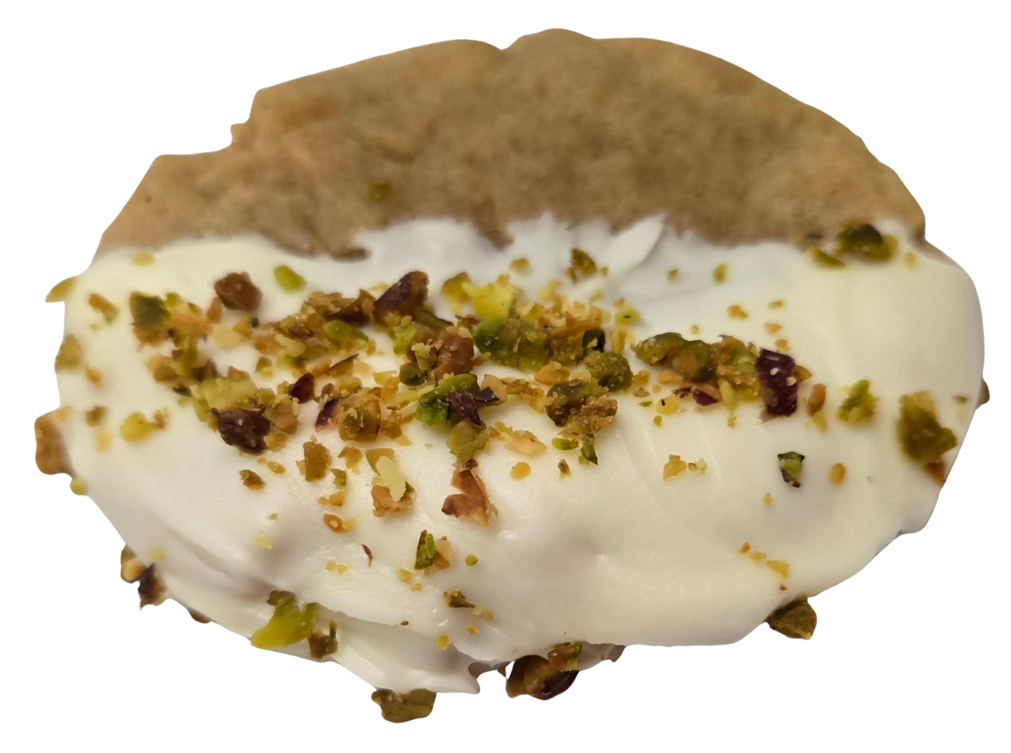 Chocolate-Dipped Pistachio Cream Cookies