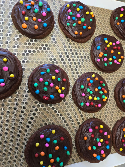 Rainbow Brownie Cookies