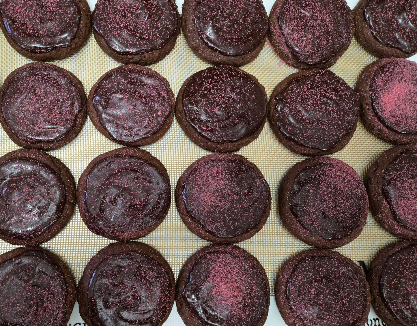 Raspberry Brownie Cookies