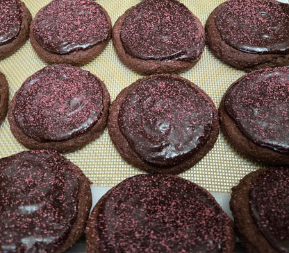 Raspberry Brownie Cookies